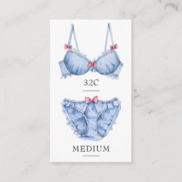 Feminine Blue Lingerie-kaart Informatiekaartje