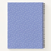 Feminine Blue Stippen Pattern Monogram Notitieboek (Achterkant)