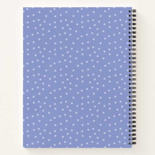 Feminine Blue Stippen Pattern Monogram Notitieboek (Achterkant)