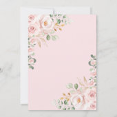 Feminine Blush Gold Floral Vrijgezellenfeest Tea P Kaart (Achterkant)