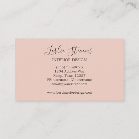 Feminine Blush Gray Terracotta Paint Splotch Boho Visitekaartje (Achterkant)