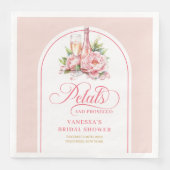 Feminine Blush Petals and Prosecco Napkin Design Servet (Voorkant)