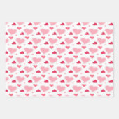 Feminine Blush Pink and White Waterverf harten Inpakpapier Vel (Voorkant 2)