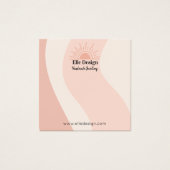 Feminine Blush Pink Boho Sun die Kaart voor beelds (Voorkant)