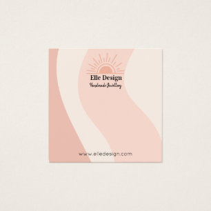 Feminine Blush Pink Boho Sun die Kaart voor beelds