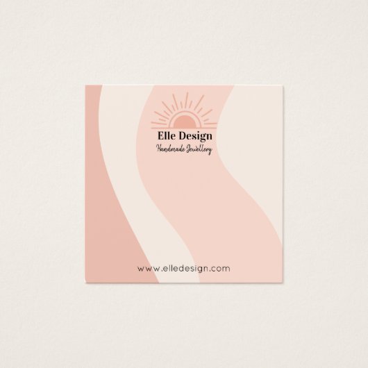 Feminine Blush Pink Boho Sun die Kaart voor beelds (Voorkant)