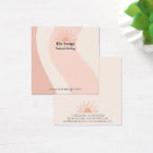 Feminine Blush Pink Boho Sun die Kaart voor beelds (Bureau)