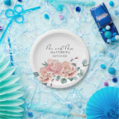 Feminine Blush Pink de heer en mevrouw Papieren Bordje (Feest)