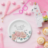 Feminine Blush Pink de heer en mevrouw Papieren Bordje (Feest)