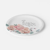 Feminine Blush Pink de heer en mevrouw Papieren Bordje (Gekanteld)