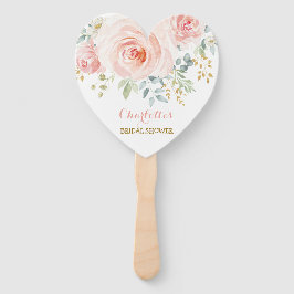 Feminine Blush Pink Floral Bridal Wedding Shower Handwaaier