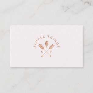 Feminine Bohemian Arrow Crest & Monogram Visitekaartje