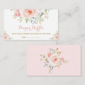 Feminine Boho Blush Floral roze Baby shower Informatiekaartje (Voorkant / Achterkant)