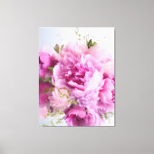 Feminine Bouquet Pink Peonies Floral Canvas Afdruk (Voorkant)