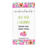 Feminine Business Brand Floral Product Label (Voorkant)