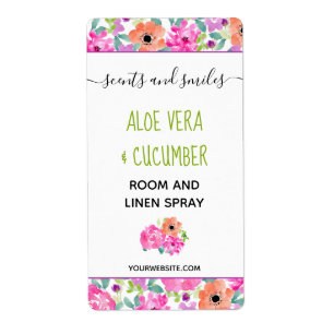 Feminine Business Brand Floral Product Label