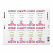 Feminine Business Brand Floral Product Label (Full Sheet)