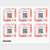 Feminine Business QR Code Package Sticker (Vel)