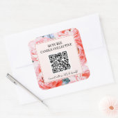 Feminine Business QR Code Package Sticker (Envelop)