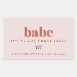 Feminine Cheeky Branding Sticker Logo