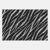 Feminine Chic Luxury Black Gold Classy Zebra Print Inpakpapier Vel (Voorkant 3)