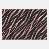 Feminine Chic Luxury Black Gold Classy Zebra Print Inpakpapier Vel (Voorkant 2)
