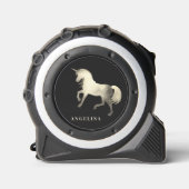 Feminine Classy Black Silver Unicorn - Persoonlijk Rolmaat (Voorkant)