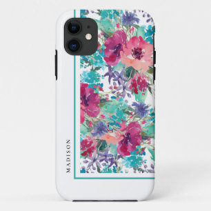 Feminine Colorful Waterverf Floral Pattern Case-Mate iPhone Case