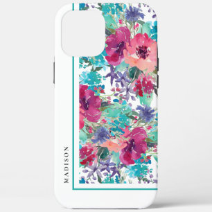 Feminine Colorful Waterverf Floral Pattern Case-Mate iPhone Case
