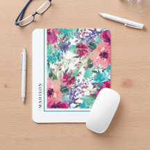 Feminine Colorful Waterverf Floral Pattern