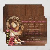 Feminine Cowboy Pet Boots Rozen Western hout Kaart (Voorkant / Achterkant)