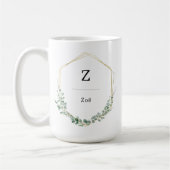 Feminine Elegant Botanical Monogram Name Koffiemok (Links)