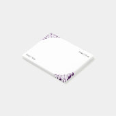 Feminine Elegant Corner Garnish Pattern and Text Post-it® Notes (Schuin)
