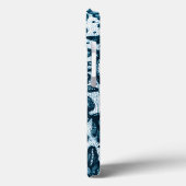 Feminine Elegant Floral Blue Lace Case-Mate iPhone Case (Achterkant / Links)