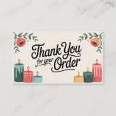 Feminine Elegant Small Business Thank You Visitekaartje (Voorkant)