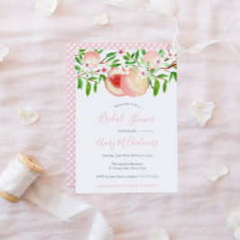 Feminine Elegant Sweet Peach Bridal of Baby shower Kaart