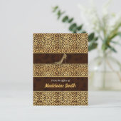 Feminine en Classy Cheetah Print en Stiletto Briefkaart (Staand voorkant)
