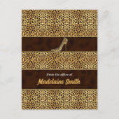 Feminine en Classy Cheetah Print en Stiletto Briefkaart (Voorkant)