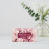 Feminine en legant Floral Event Party Planner Visitekaartje (Staand voorkant)