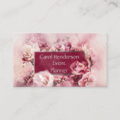 Feminine en legant Floral Event Party Planner Visitekaartje (Voorkant)