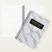 Feminine en minimale witte marmer planner (Display)