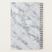 Feminine en minimale witte marmer planner (Achterkant)
