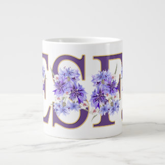Feminine ESFJ Floral Letter MBTI Giant Coffee Mok