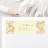 Feminine Fancy Modern Floral, gepersonaliseerd Etiket (Insitu)