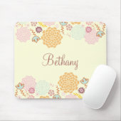 Feminine Fancy Modern Floral, gepersonaliseerd Muismat (Met muis)