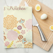Feminine Fancy Modern Floral Theedoek (Quarter Fold)