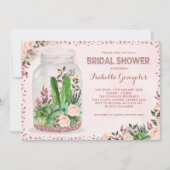 Feminine Fiesta Vrijgezellenfeest Floral Terrarium Kaart (Voorkant)