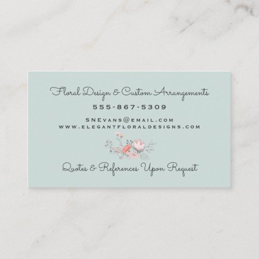 Feminine  fiets | Moderne schets Visitekaartje (Achterkant)