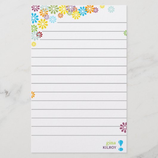 Feminine Floral - Aangepast Briefpapier (Voorkant)