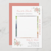 Feminine Floral Birthday Kaart (Voorkant / Achterkant)